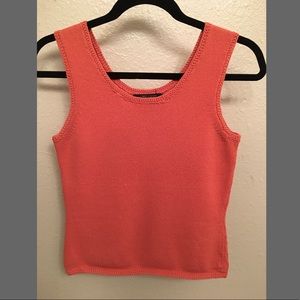 Orange Sleeveless Blouse